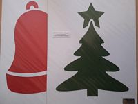 Papier Raamdecoraties Kerstklok en Boom
